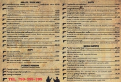 Il Padre Ken Center Polsko-Włoska Restauracja Rodzinna, menu cz. 2